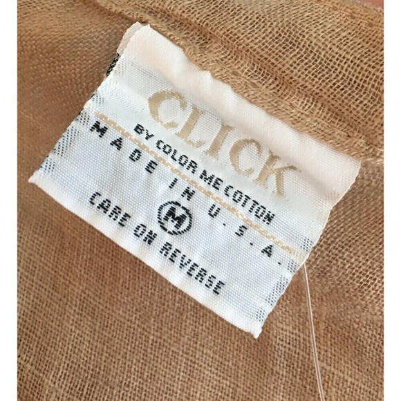 Click By Color Me Cotton Tan Size Medium Duster Women’s Tan 100% Linen Dress - Picture 6 of 7